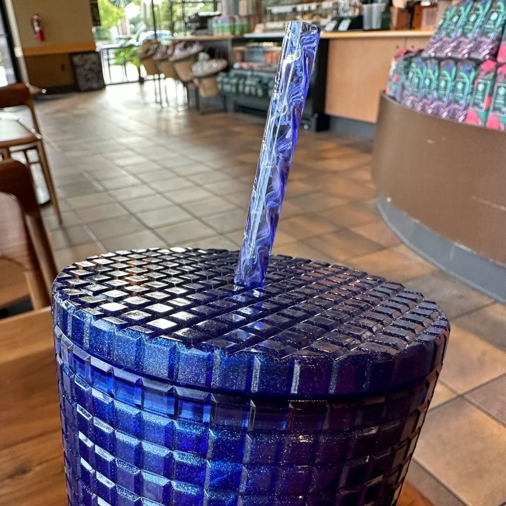 Starbucks Purple Glitter‎ Square Cold Cup